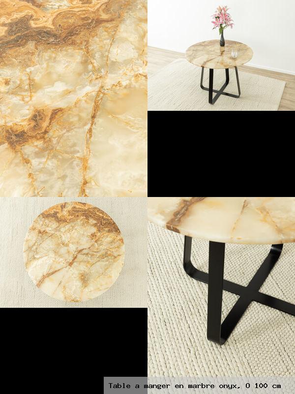 Table a manger en marbre onyx o 100 cm