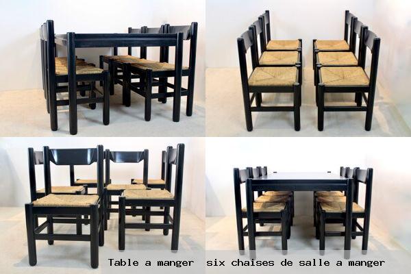 Table manger six chaises de salle manger