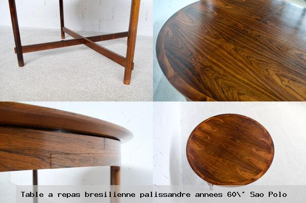Table a repas bresilienne palissandre annees 60 sao polo