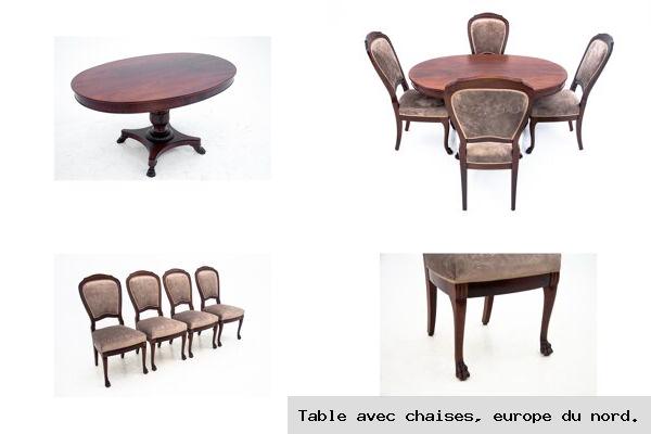 Table avec chaises europe du nord 