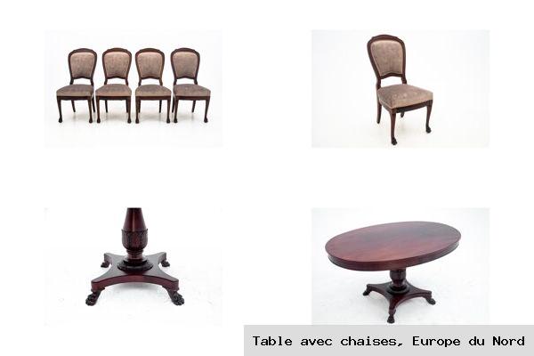 Table avec chaises europe du nord