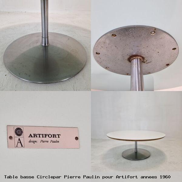 Table basse circlepar pierre paulin pour artifort annees 1960