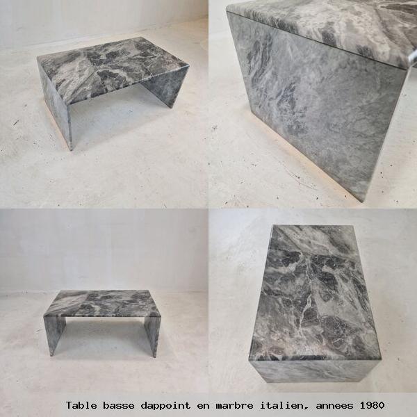 Table basse dappoint en marbre italien annees 1980