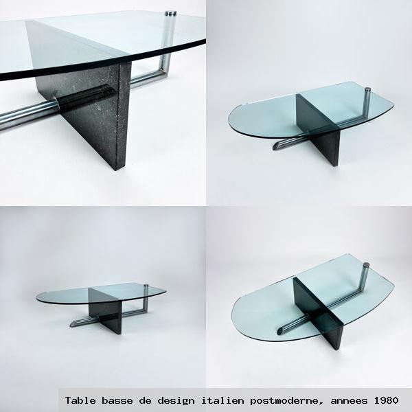 Table basse de design italien postmoderne annees 1980