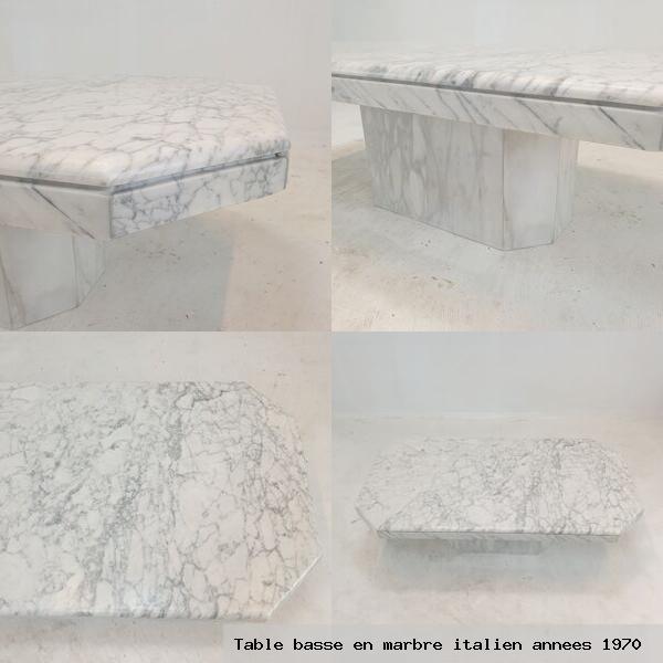 Table basse en marbre italien annees 1970