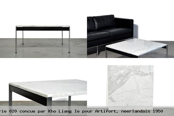 Table basse en marbre serie 020 concue par kho liang ie pour artifort neerlandais 1950