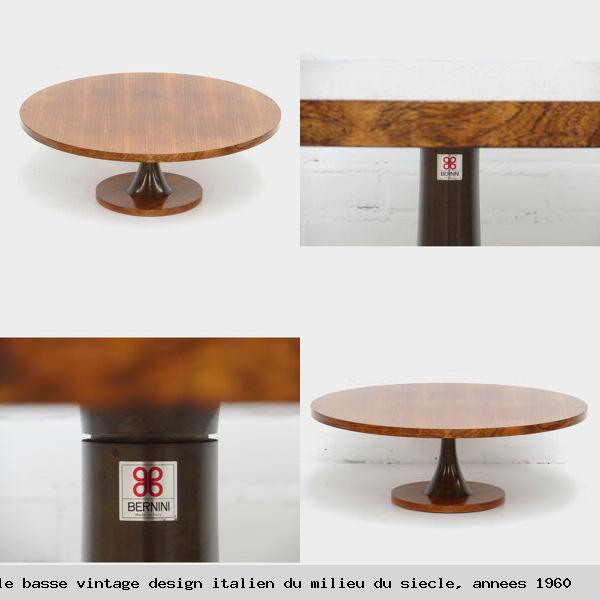 Table basse vintage design italien milieu siecle annees 1960