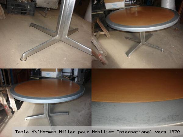 Table d herman miller pour mobilier international vers 1970
