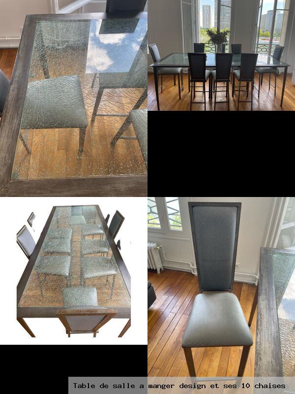 Table de salle a manger design et ses 10 chaises
