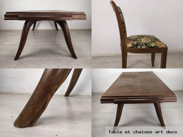 Table et chaises art deco