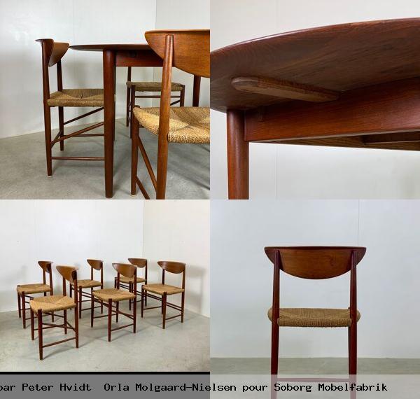 Table et chaises par peter hvidt orla molgaard nielsen pour soborg mobelfabrik