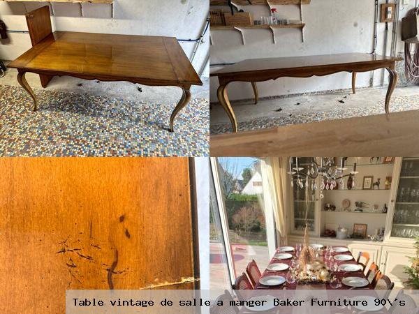 Table vintage de salle a manger baker furniture 90 s