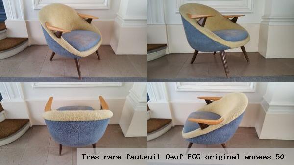 Tres rare fauteuil oeuf egg original annees 50