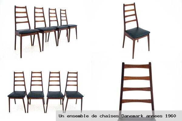 Un ensemble de chaises danemark annees 1960
