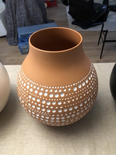 Ensemble complet de 4 grands et beaux vases « Jonsberg » en céramique, design Hella Jongerius pour Ikea PS 2005