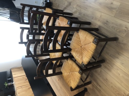 Lot de 6 chaises brutalistes de Georges Robert(2)
