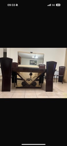 Ensemble table / 6 chaises / buffet avec miroir,Armobil(5)