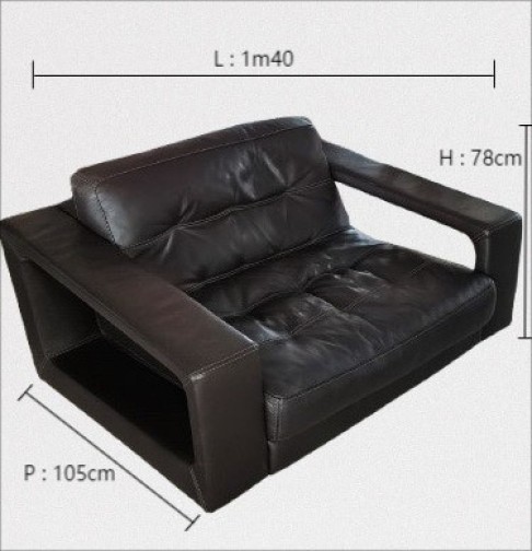 Salon design en cuir – 1 Canapé + 2 fauteuils – cuir & aluminium – vintage 1970s/80s,STEINER,Pierre Guariche(4)