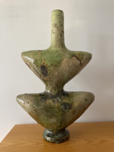 Moroccan Tamegroute Ceramic Vase Sculpture(2)