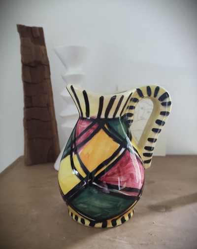 Pichet / vase de Gishlaine Beliou pour Vallauris,Vallauris(2)