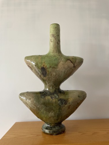 Moroccan Tamegroute Ceramic Vase Sculpture(1)