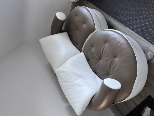 Canapé modulaire design Mario Spinelli pour Formenti – cuir bicolore(2)