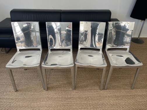 lot 4 chaises HUDSON Emeco Philippe STARCK