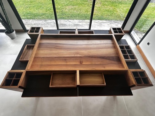 Table jeux noyer(4)