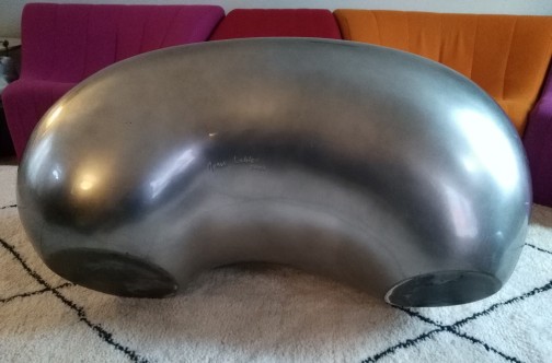 Table basse B.A-BA. et pouf design Leblon Delienne - couleur argent - 2003(4)