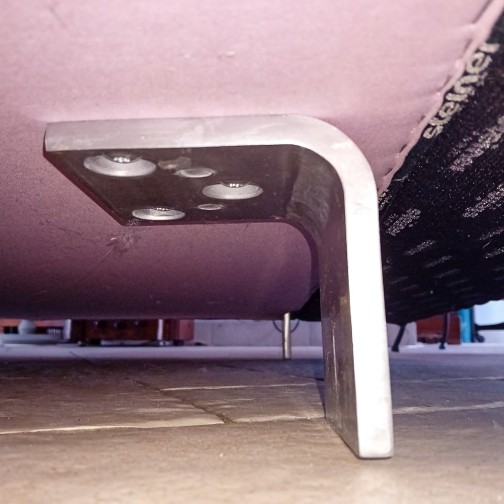 Salon design en cuir – 1 Canapé + 2 fauteuils – cuir & aluminium – vintage 1970s/80s,STEINER,Pierre Guariche(8)