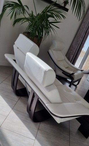 canapé 2 places + 2 fauteuils,ROCHEBOBOIS(8)