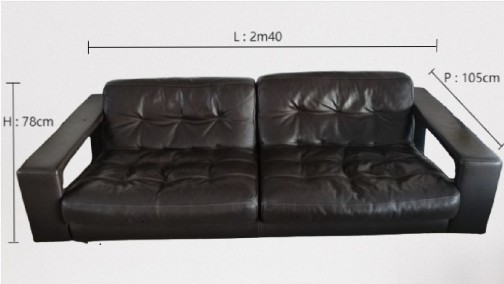 Salon design en cuir – 1 Canapé + 2 fauteuils – cuir & aluminium – vintage 1970s/80s,STEINER,Pierre Guariche(2)