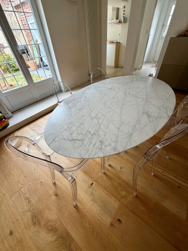 table ovale marbre