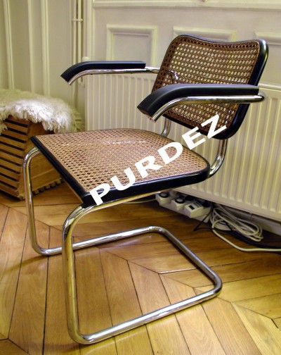 Superbe chaise B64 ou Cesca de Breuer, édition Gavina