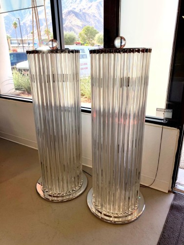 Deux Colonnes lumieuses en verre de Murano(2)