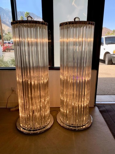 Deux Colonnes lumieuses en verre de Murano(3)