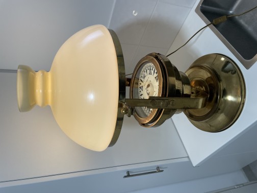 Compas Kelvin & Hughes Ltd marin monté en lampe(4)
