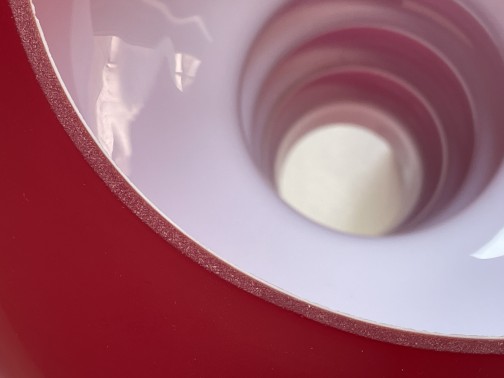 Lampe suspension vintage en verre rouge Peill & Putzler Années 60 70,Peill&Putzler,?(5)