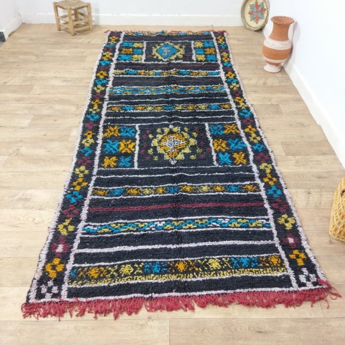 Tapis berbère laine fait main 340x140 cm,<-GO+,?(2)